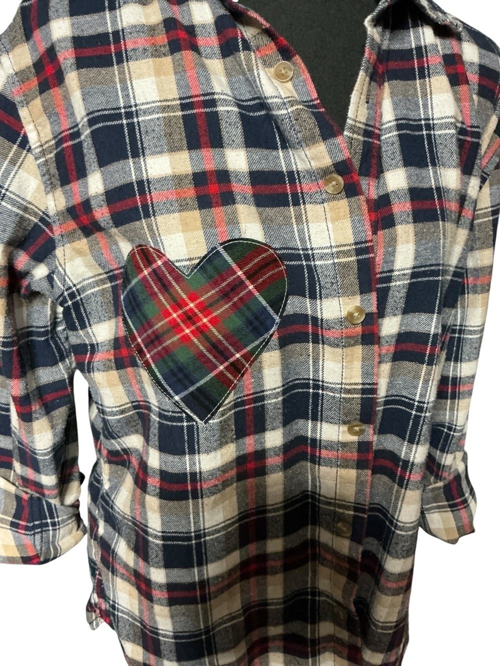 Sturgis Black Hills Rally 2004 Upcycled Flannel Top T Shirt Motorcycle - Picture 6 of 9